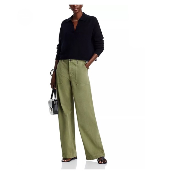 Luxurious 100% Cashmere Long Sleeve Polo Sweater By Aqua in Black - Picture 2 of 6